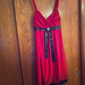 Red party dress